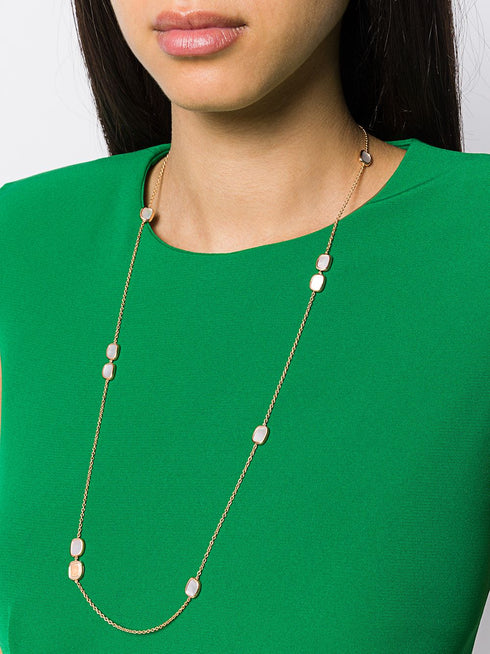 collar en oro rosa de 18kt con nácar